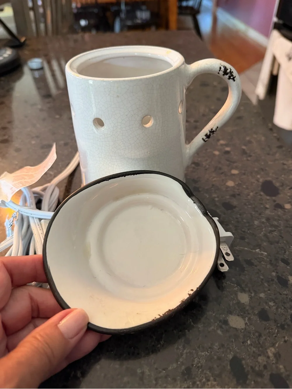 Scentsy Black Ceramic Electric Wax Warmer Base